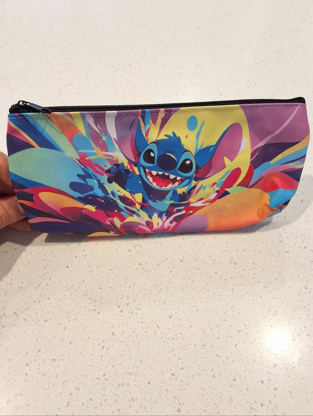 Stitch Colorful Cosmetic Makeup Bag Pencil Pouch Double Sided, NEW